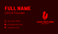 Fire Red Chicken Grill Business Card Design