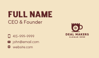 Castle Coffee Cup Lettermark Business Card Image Preview