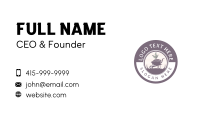 Rustic Wheelbarrow Badge Business Card