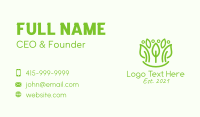 Green Botanical Leaf  Business Card