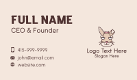 Girl Bunny Face  Business Card Design