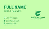 Environment Letter G Business Card