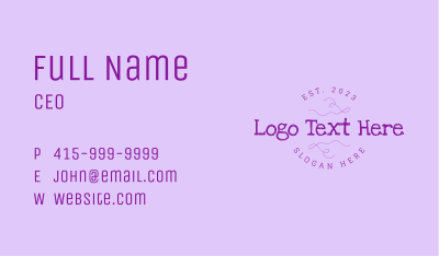 Quirky Textured Wordmark Business Card