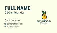 Pear Fruit Power Button Business Card