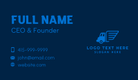 Wings Truck Delivery Business Card Design