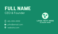 Green Letter V Business Card