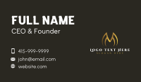 Luxe Gold Letter M Business Card