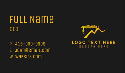 Gradient Tower Crane Business Card Image Preview