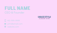 Playful Business Card example 3