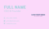 Playful Feminine Apparel  Business Card