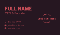 Masculine Type Wordmark Business Card Design