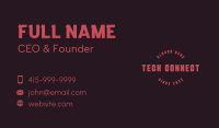 Masculine Type Wordmark Business Card