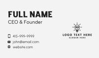 Black Skull Light Bulb  Business Card