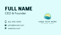 Beach Wave Sunset Business Card