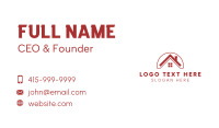 Red Architecture House  Business Card