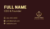 Luxury Royal Shield Crest Business Card