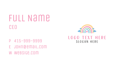 Creative Playful Rainbow Business Card Image Preview