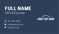 Bold Rustic Wordmark Business Card