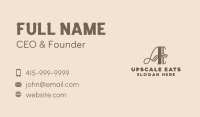 Classic Upscale Boutique Letter A Business Card Image Preview