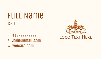 Wheat Bakery Banner Business Card Image Preview