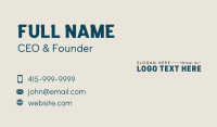 Sound Wave Wordmark Business Card Design
