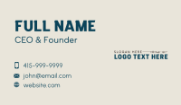 Sound Wave Wordmark Business Card