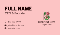 Wild Peony Flower Business Card Design