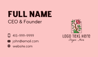 Wild Peony Flower Business Card