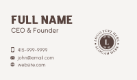 Coffee Shop Emblem Letter  Business Card Design