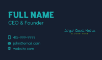 Generic Neon Wordmark Business Card