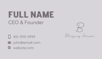 Cursive Letter Business Business Card Image Preview