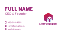 Gradient Polygon Building Business Card