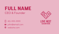 Heart Love Maze  Business Card Image Preview