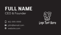 Gray Skull Cartoon Business Card