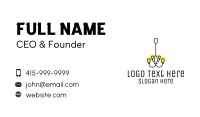 Simple Chandelier Light Fixture Business Card