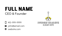 Simple Chandelier Light Fixture Business Card