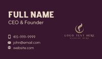 Feather Calligraphy Quill Business Card