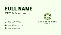 Leaf Wreath Letter Business Card Design