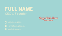 Vintage Retro Classic Wordmark Business Card