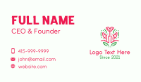 Dotted Flower Lines Business Card Design