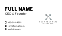 Spoon Fork Doodle Utensil Business Card