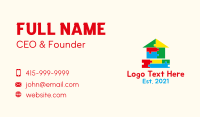 Preschool Block House Business Card Design