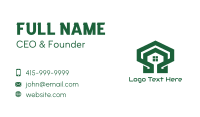 Green Hexagon Shell House Business Card