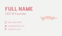 Pink Beauty Cosmetics Business Card Design