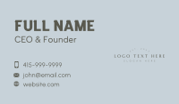 Simple Luxe Wordmark Business Card