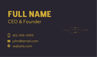 Minimalist Simple Wordmark Business Card