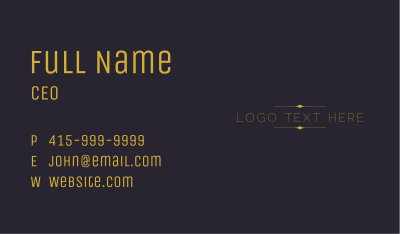 Minimalist Simple Wordmark Business Card