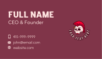 Mohawk Punk Skull Business Card