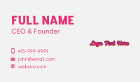 Pop Candy Wordmark Business Card