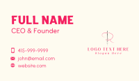 Tailoring Needle Letter R Business Card